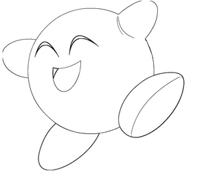 Easy Kirby Coloring Page