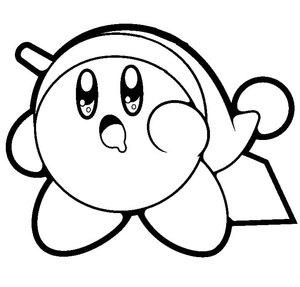 Goofy Kirby Coloring Page