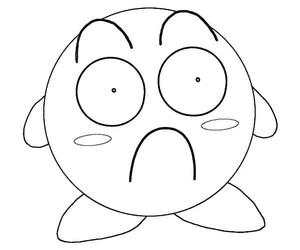 Hilarious Kirby Coloring Page
