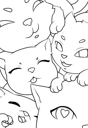 Printable Kittens Coloring Page Coloring Page