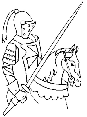 Knight riding a horse