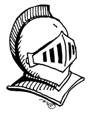 Medieval Knight Helmet Coloring Page