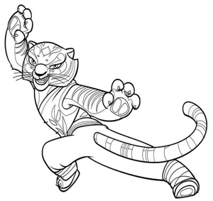 A Fierce Tigress in a Warrior Stance
