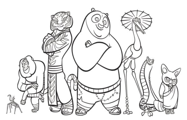 An Extensive List of Top Kung Fu Experts Coloring Page