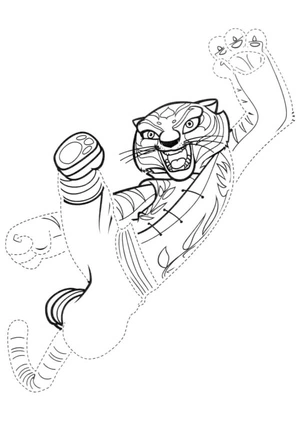 Connect-the-Dots Tigress Coloring Page