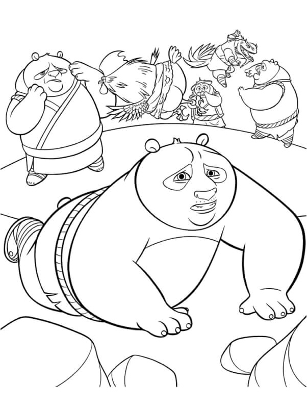 Easy Po Coloring Page