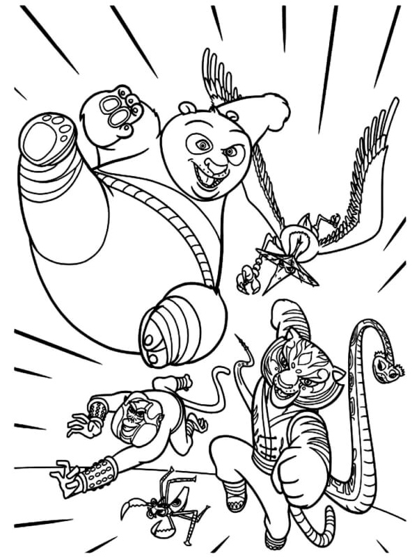 Legendary Warriors Protect The Peaceful Valley Coloring Page