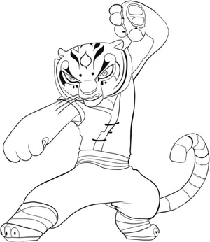 "Master Shifu's Favorite Student is the Tigress." Coloring Page