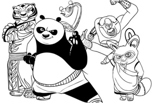 Master Shifu Trained Exceptional Warriors Coloring Page