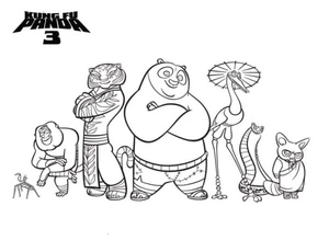 "Shifu's Master and His Students" Coloring Page