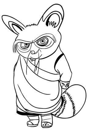 "Shifu, the Mentor of Mighty Warriors" Coloring Page