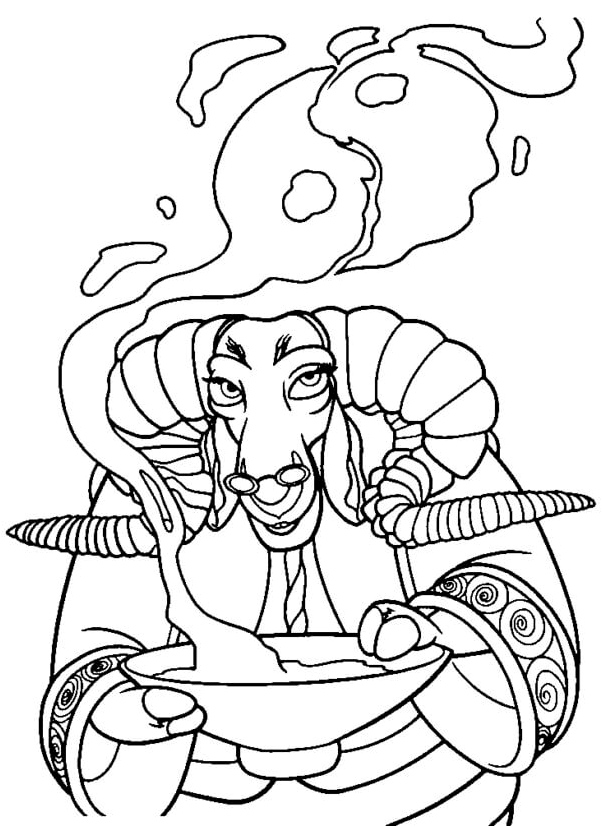The Fortune-Telling Goat Coloring Page