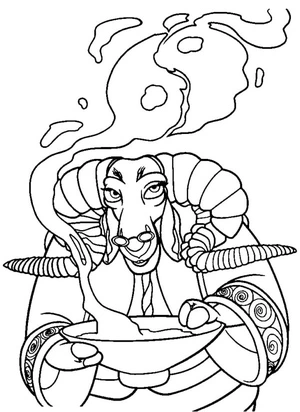 The Fortune-Telling Goat Coloring Page