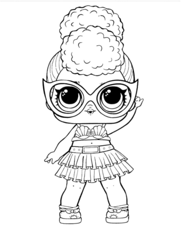 Aquamarine LOL Surprise Doll Coloring Page