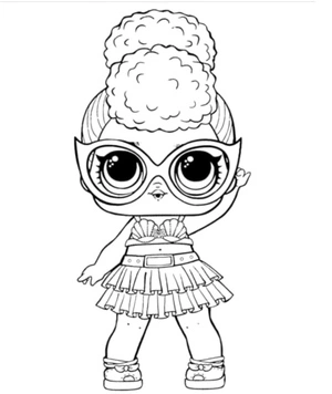 Aquamarine LOL Surprise Doll Coloring Page