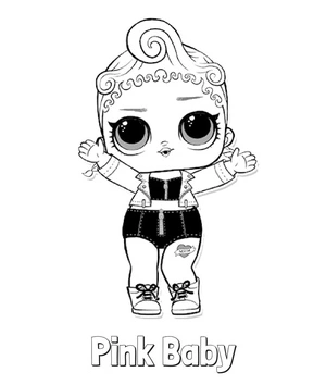 Baby Lol Surprise Doll with a Pink Theme Coloring Page
