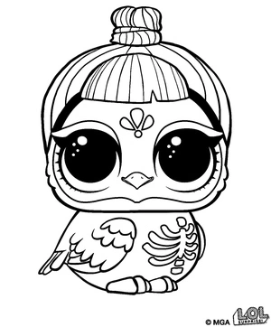 Beautiful Crow LOL Surprise Coloring Page