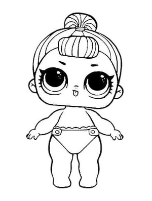 Crystal Queen LOL Surprise Doll Coloring Page