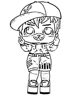 Cute Boy LOL Boys Coloring Page