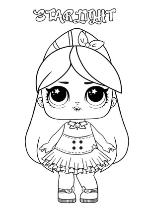 Cute LOL Surprise Doll Coloring Page