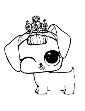 Elegant Posh Pup LOL Surprise Pets Coloring Page