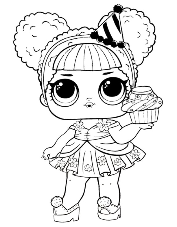 Emerald Babe from the LOL Surprise Dolls Coloring Page