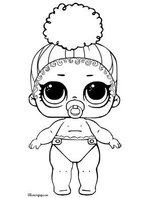 Foxy Lil LOL Surprise Doll Coloring Page