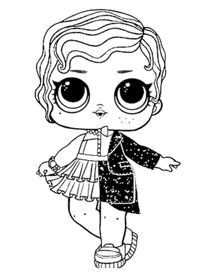 Gala Q.T. from the LOL Surprise Doll series Coloring Page