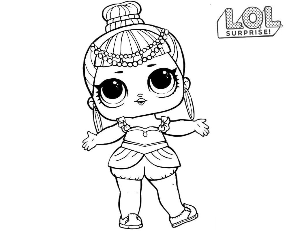 Genie from the Lol Surprise Dolls Coloring Page