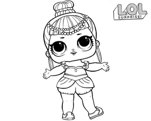 Genie from the Lol Surprise Dolls Coloring Page