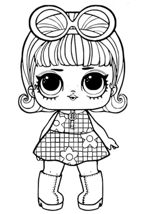 Glimmering Girl - LOL Surprise Doll Coloring Page