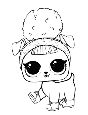 Hoops D.O.G.G. from the LOL Surprise Pets Coloring Page