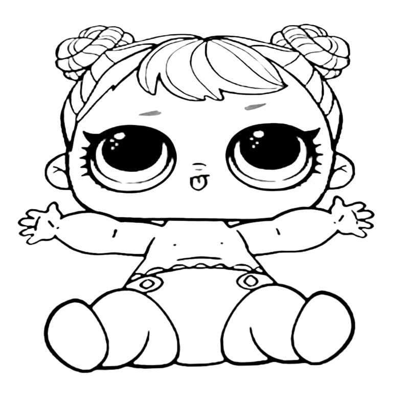 Lil Babe in the Woods from the LOL Doll collection. Coloring Page