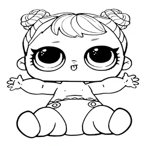 Lil Babe in the Woods from the LOL Doll collection. Coloring Page