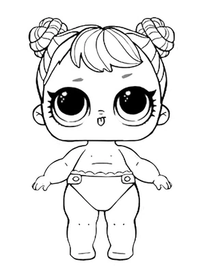 Lil' Bon Bon from the LOL Surprise Doll collection Coloring Page