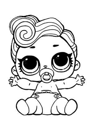 Lil Dollface LOL Surprise Doll → Petite Dollface from LOL Surprise Doll Coloring Page