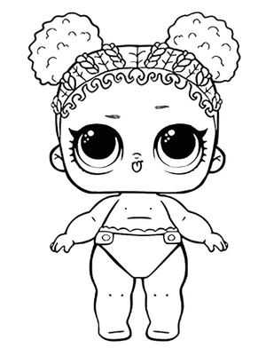 Lil Flower Child from the LOL Surprise Dolls Coloring Page