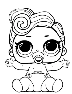 Lil Funky Cutie LOL Surprise Doll Coloring Page