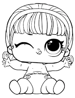Lil' Go-Go Girl LOL Surprise Doll Coloring Page