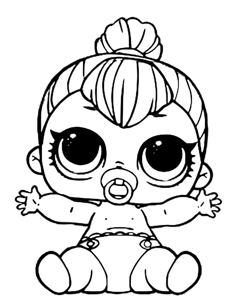 Lil Neon QT from LOL Surprise Doll Coloring Page