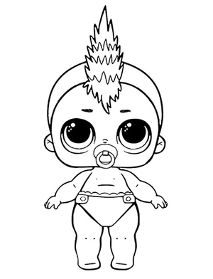 Lil Punk Boi from LOL Surprise Dolls  Coloring Page