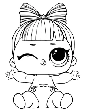 Lil Snuggle Babe from the LOL Surprise Dolls Coloring Page