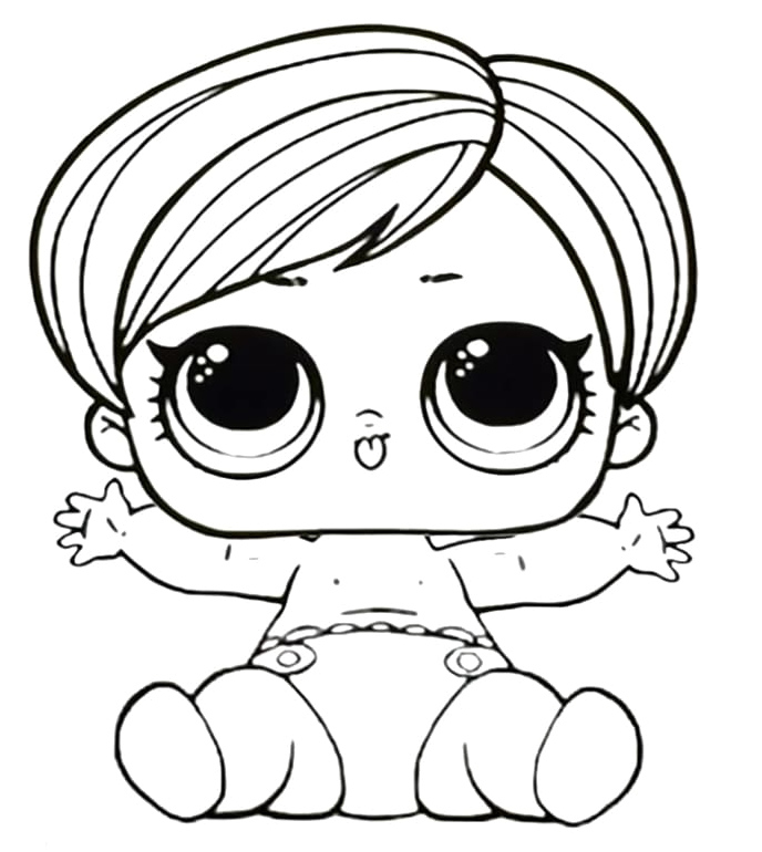 Lil Yin from the B.B. LOL Doll Collection Coloring Page