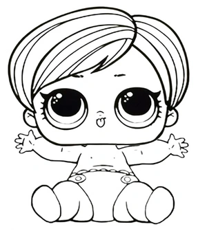 Lil Yin from the B.B. LOL Doll Collection Coloring Page