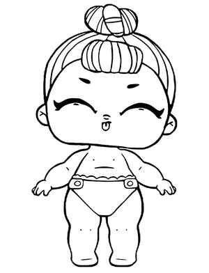 Little Miss Baby LOL Surprise Doll Coloring Page