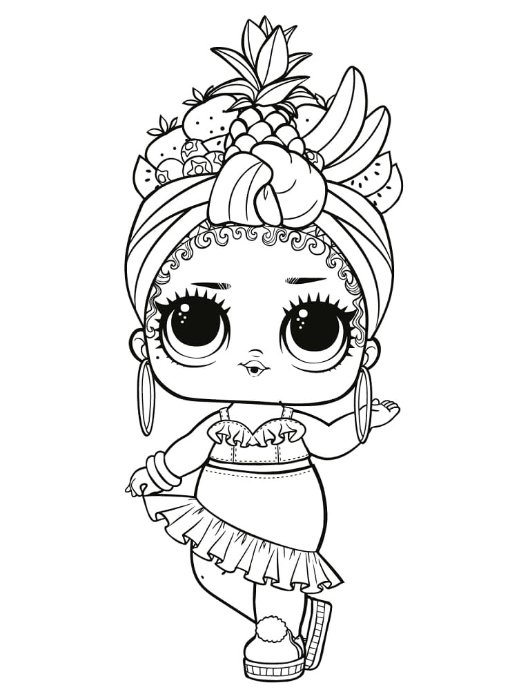 LOL Surprise Chica Chica Coloring Page