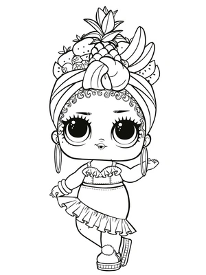 LOL Surprise Chica Chica Coloring Page