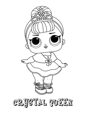 LOL Surprise Doll - Crystal Queen Coloring Page