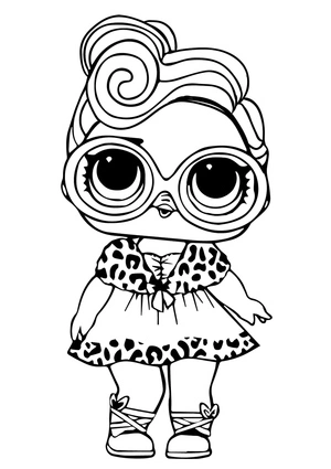 Lol Surprise Doll - Dollface Coloring Page