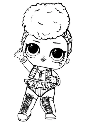 Lol Surprise Doll: Independent Queen Coloring Page